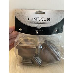 Cambria Oil Rubbed Bronze Finial Use W/Drapery Rods & Holdbacks Not Inc